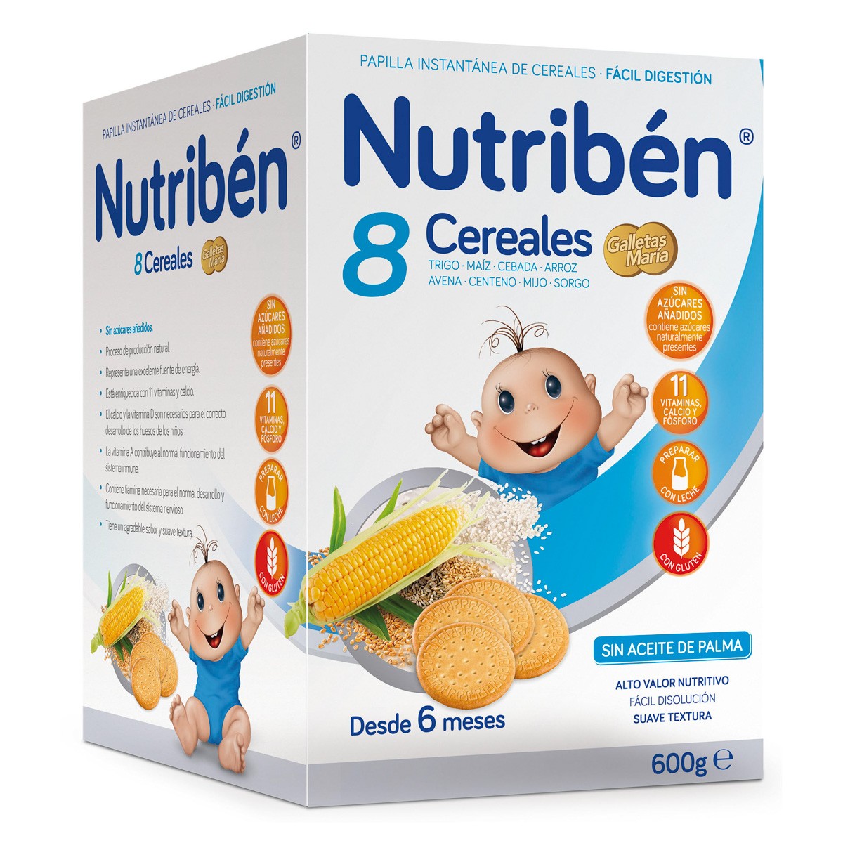 Imagen de Nutribén 8 cereales galleta maría 600gr