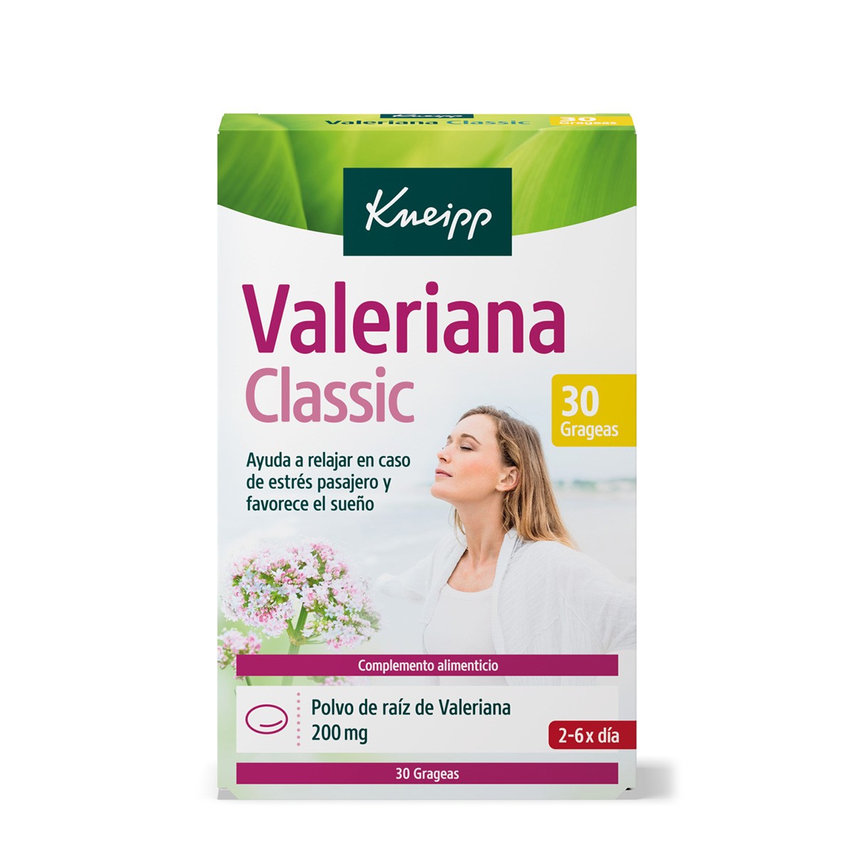 Imagen de Kneipp Valeriana Classic 200mg 30 grageas