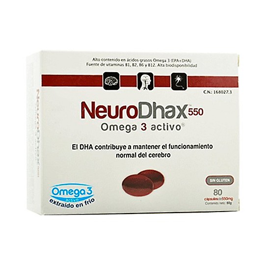 Imagen de Neurodhax omega 3 activo 550 mg 80 caps