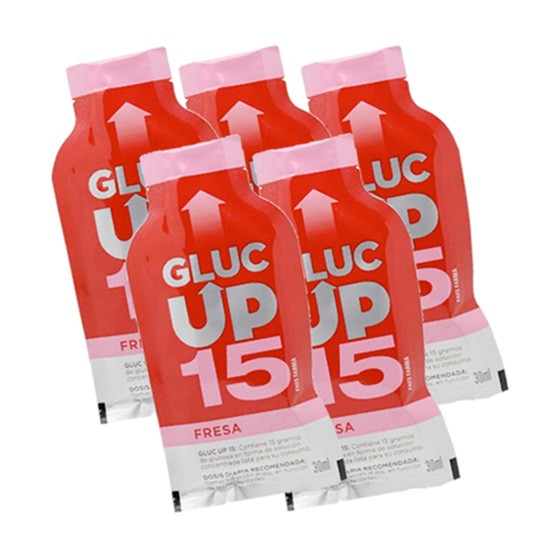 Imagen de GLUC UP FRESA 15 GR X 5 STICKS DE 30 ML