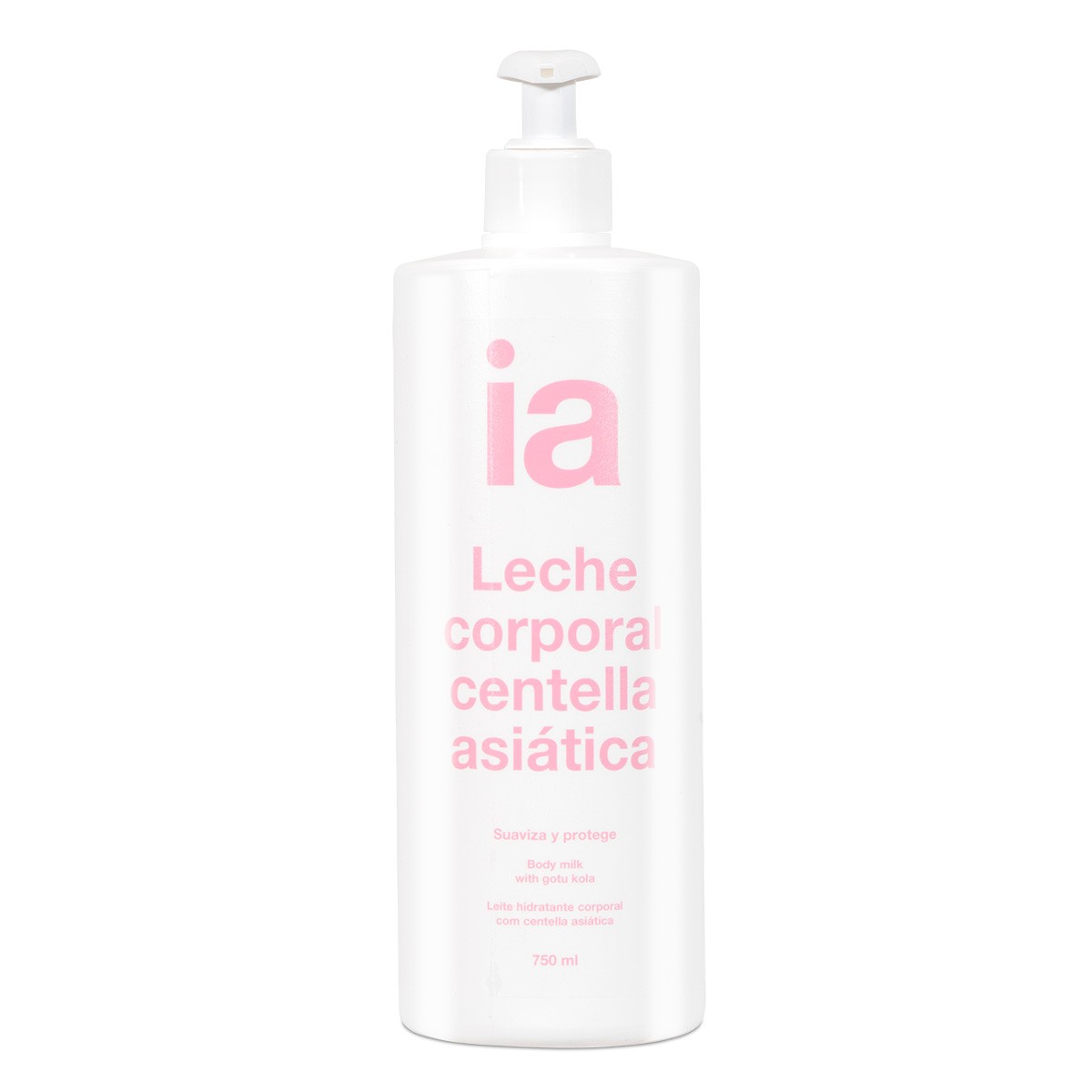 Imagen de Interapothek leche hidratante corporal centella asiática con 
dosificador 750ml