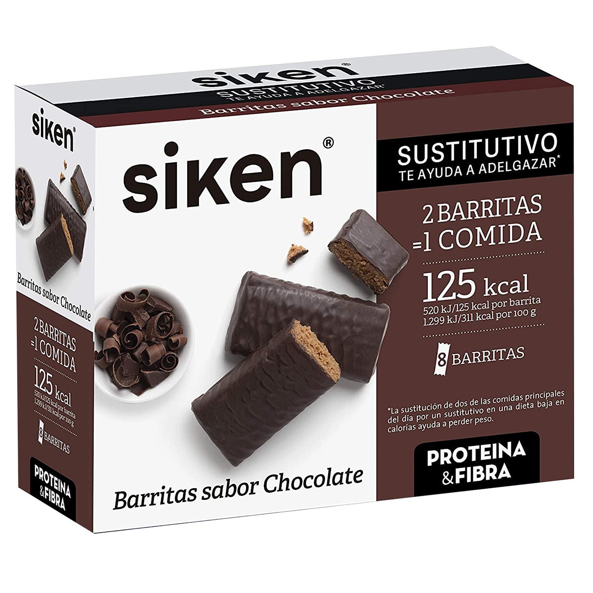 Imagen de Sikendiet barrita chocolate 8 und