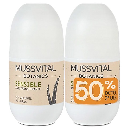 Imagen de Mussvital Botanics pack de dos desodorantes masculinos Men Sport 75ml+75ml