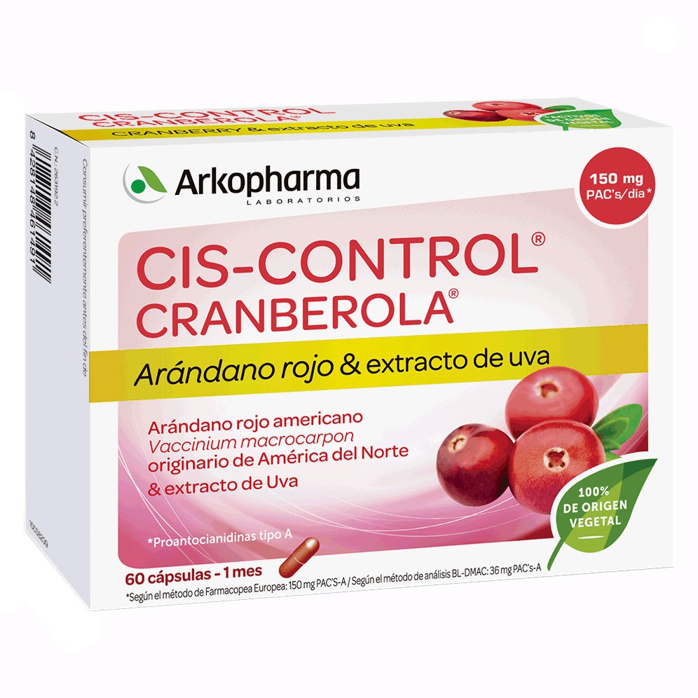 Imagen de Arkopharma Cranberola Cis-Control arándano rojo 60 cápsulas